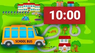 10-Minute Timer for Kids - School Bus Journey Home