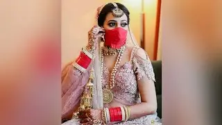2020 Trending Matching Bridal Face Mask || Best Bridal Face Mask || short Video || Geet trendzzz