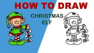 How to Draw a Cute Christmas Elf 🧝&zwj;♂️ | Easy Holiday Drawing Tutorial