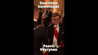 Paavo V&auml;yrynen ja muut suurristin komentajat. Mm. el&auml;kkeell&auml; olevat kenraalit. Linnan juhlat 2024.