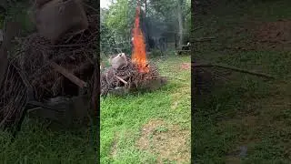 With Grandpa burning trash. Moments like this will never out value any level of success I reach.
