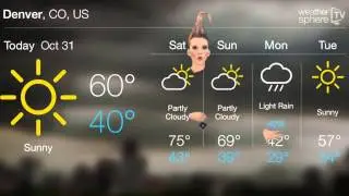 DENVER  HALLOWEEN WEATHER FORECAST OCTOBER  31, 2014