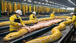 Inside a Snake Leather Factory 🐍  How Snake Skin Becomes Million Dollar Products