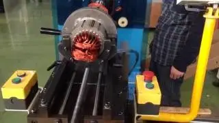 Big dimension stator coil and wedge insertion machine