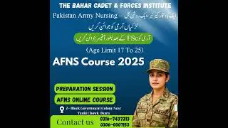 Your Gateway to a Proud Future in Pakistan Army Nursing! AFNS Course 2025 &ndash; Admissions Open!