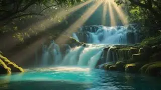 Insomnia Relief for Sleep Deep | River Flowing Birds Chirping Autumn Forest for Evening Relaxation