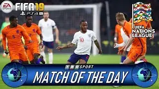 Netherlands vs England FIFA 19 Sim With Commentary Match of the Day Highlights