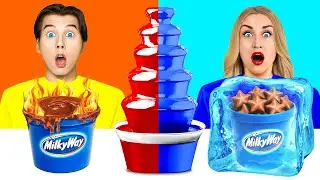 Hot vs Cold Chocolate Fondue Challenge | Kitchen Hacks and Recipes by Choco DO