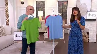 Denim & Co. Essentials Cool to the Touch Cotton Modal Round Neck Top on QVC