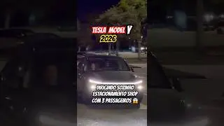 Tesla Model Y 2026 MODO SUMMON sai do estacionamento sozinho 😱 #tesla #modelY #car #florida