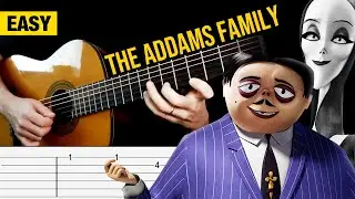 THE ADDAMS FAMILY (Theme Song) Guitar Tabs | Easy Tutorial | Cover
