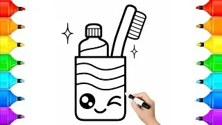 tooth brush & Colgate  Drawing || How to draw a tooth brush || Colgate drawing || painting & drawing