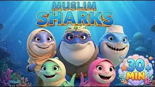 Muslim Shark x Wheels On The Bus | Baby Shark Islamic Version | Islamic Songs for Kids