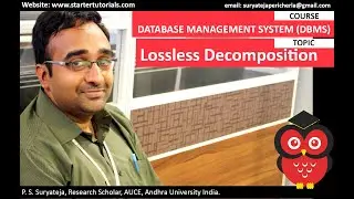 Lossless decomposition in DBMS with example