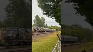 Amtrak P283 With #100 &ldquo;Midnight Blue&rdquo; through Fairport, NY #shortsvideo #shorts
