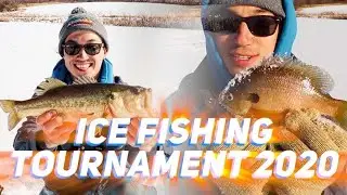 BIG Bluegills & Green Fish on Hard Water -- Ice Fishing Illinois 2020 (Did I Win?!)