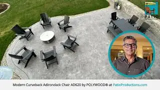 POLYWOOD Modern Curveback Adirondack Chair AD620 &mdash; Sleek & Built to Last