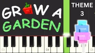 Roblox Grow A Garden - Background Music Theme 3 - EASY Piano Tutorial
