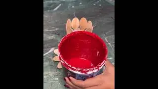 Beautiful Flower Vase Craft using WoodenSpoons #deepscraft