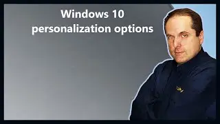 Windows 10 personalization options