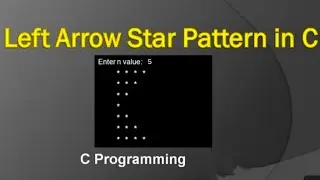 How To Print Left Arrow Star Pattern Using Multidemenisional Loop in C Programming?
