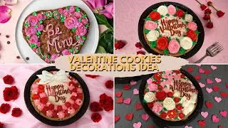 Different Valentine Cookies Cake Decoration