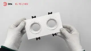 Встраиваемый светильник декоративный ЭРА KL90-2 WH MR16/GU5.3 белый, пластиковый