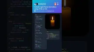 Candle Light Flame Animation Using HTML & CSS #coading #css #html