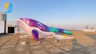 Colorful Inflatable Giant Whale for Aquarium Decoration
