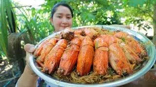River Prawn Cooking Glass Noodle Recipe - Cooking With Sros