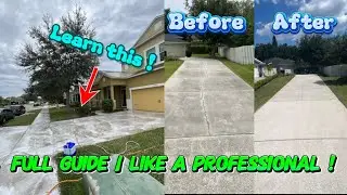 Pressure wash a Concrete Driveway like a TRUE professional! DIY QUICK GUIDE