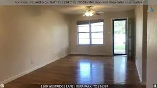 Priced at $76,500 - 1309 WESTRIDGE LANE, Iowa Park, TX 76367