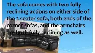 Milano Black Leather Corner Sofas