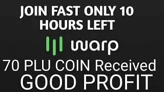 70 PLU COIN RECEIVED  CLAIM LIMITED WARP FINANCE NFT  10 HRS LEFT TO CLAIM I JOIN FAST FIRST COME