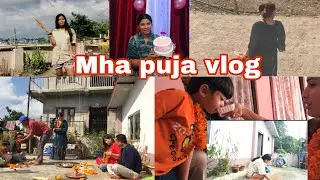 Mha puja vlog and small birthday surprise to my sister || #eshastha ||