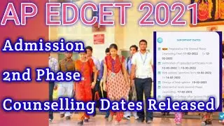 AP EDCET 2021//2nd Phase Counselling Dates Released//GKGM EDUCATION