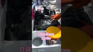 Snow Cone / Press/ shave Ice with fruit syrup & condense milk 
