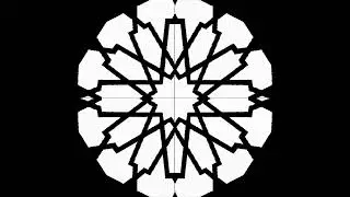 Oriental Ornamental Pattern Animation - White Overlay on Black Screen
