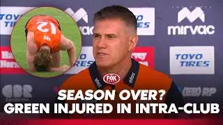 GWS Giants star Tom Green suffers cruel injury blow in intra-club match 🟠 | Fox Sports News