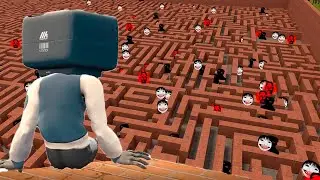 NEW BIG NICO'S OBUNGA FAMILY and SKIBIDI TOILET PACK in MAZE!! Nextbot - Garry's Mod! #107