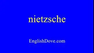 How to pronounce nietzsche in American English.