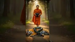 Buddha Saved a Tiger with Pure Compassion #buddha #불교 #buddhism #viral