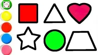 Cute Learn Basic Shapes for Kids Drawing |Painting & Coloring For Kids and Toddlers_ Kids Art