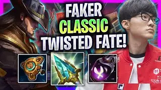 FAKER WITH HIS CLASSIC TWISTED FATE! - T1 Faker Plays Twisted Fate Mid vs Akshan! | Season 2024
