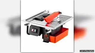 SucceBuy Wet Tile Saw 7inch 65Mn Steel Blade 3500 RPM Induction Motor Tile Cutter Wet Saw Water Res