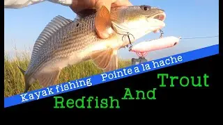 kayak fishing for speckled trout and refish