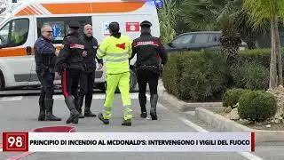 PRINCIPIO DI INCENDIO AL MCDONALD’S INTERVENGONO I VIGILI DEL FUOCO