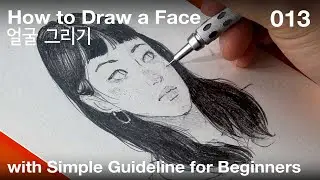 How to draw a girl with bangs (013) / Face Drawing Practice