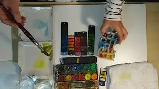 Tipos de Colores y recipientes de la Acuarela