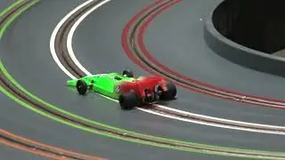 Last Stint of Formula 1 Retro Race 120724 at Dallas Slot Cars. #slotcars #race